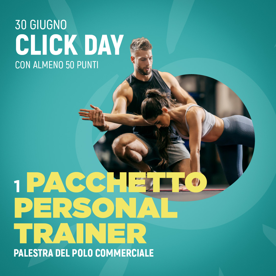 1 pacchetto personal trainer<br>(con almeno 50 punti)
